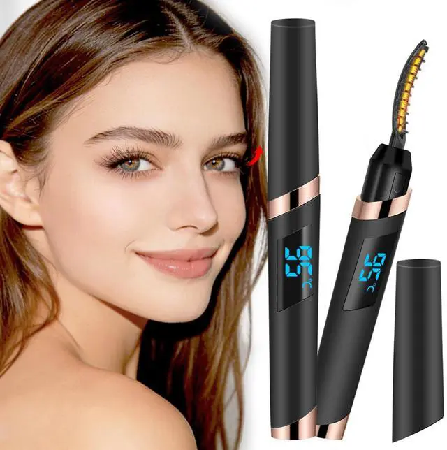 Main image of Heated Eyelash Curler-4 Temp Modes 65°-95°C LED Display, Electric Eye Lash Curler for 24H Long Lasting, Type-C Rechargeable Heated Lash Curler for Natural Thick Lashes, Makeup Gift,Matte Black-1