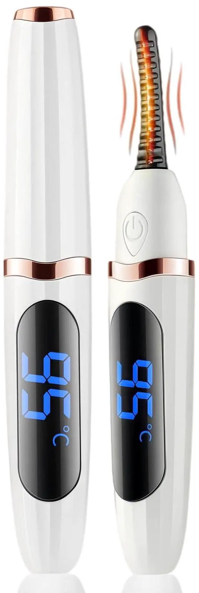 Main image of Heated Eyelash Curler - Heated Lash Curler Electric Eyelash Curler 3 Temp Settings for Makeup Tools for Achieving A Natural Curl and Long Lasting Eyelashes, Designed for Women, White BA