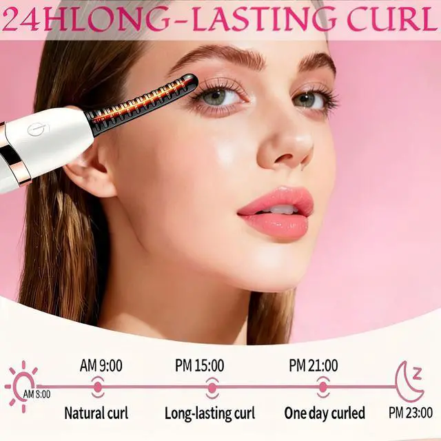 Alt view image 6 of 6 - Heated Eyelash Curler - Heated Lash Curler Electric Eyelash Curler 3 Temp Settings for Makeup Tools for Achieving A Natural Curl and Long Lasting Eyelashes, Designed for Women, White BA