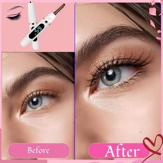 Alt view image 4 of 6 - Heated Eyelash Curler - Heated Lash Curler Electric Eyelash Curler 3 Temp Settings for Makeup Tools for Achieving A Natural Curl and Long Lasting Eyelashes, Designed for Women, White BA