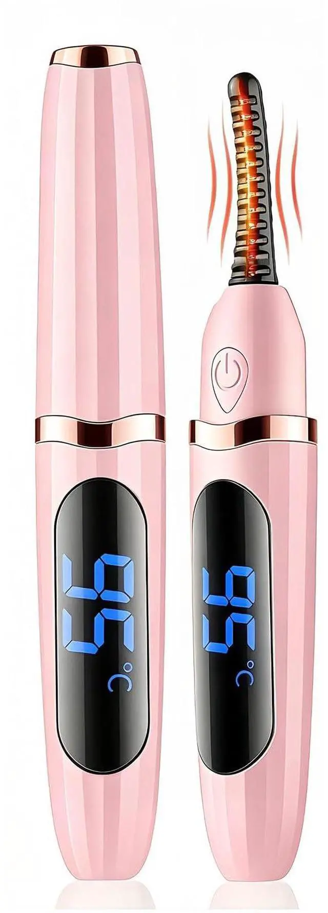 Main image of Heated Eyelash Curler - Heated Lash Curler Electric Eyelash Curler 3 Temp Settings for Makeup Tools for Achieving A Natural Curl and Long Lasting Eyelashes, Designed for Women, Pink BB