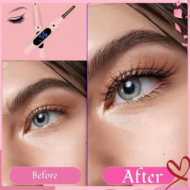 Alt view image 4 of 6 - Heated Eyelash Curler - Heated Lash Curler Electric Eyelash Curler 3 Temp Settings for Makeup Tools for Achieving A Natural Curl and Long Lasting Eyelashes, Designed for Women, Pink BB