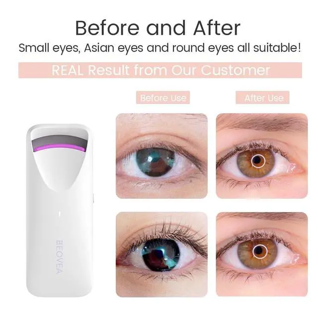 Alt view image 5 of 7 - Heated Eyelash Curler Fast 8-Second Heat for Long-Lasting Curls Portable Rechargeable Heated Lash Curler, Safe & Effective Eyelash Curlers for All-Day Volume and Lift