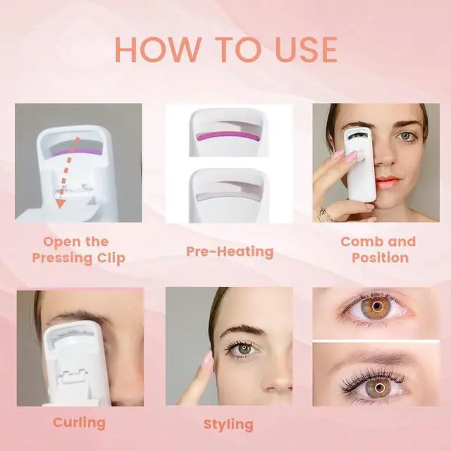 Alt view image 7 of 7 - Heated Eyelash Curler Fast 8-Second Heat for Long-Lasting Curls Portable Rechargeable Heated Lash Curler, Safe & Effective Eyelash Curlers for All-Day Volume and Lift