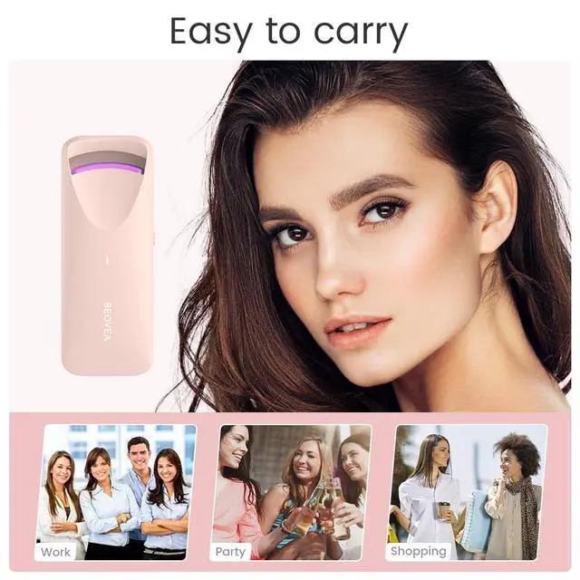 Alt view image 5 of 7 - Heated Eyelash Curler - Electric Eyelash Curler with Heat Sensitive Silicone Pad, Type-C Rechargeable Mini Lash Curler, 8s Fast Heating 24hrs Long Lasting Lash Lift to Style Natural Eyelashes