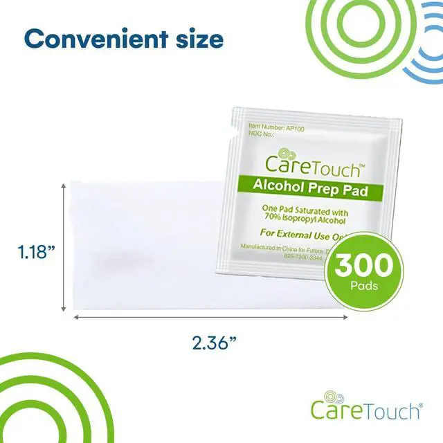 Alt view image 3 of 6 - Alcohol Wipes | Individually Wrapped Alcohol Prep Pads with 70% Isopropyl Alcohol, Great for Medical & First Aid Kits | Sterile, Antiseptic 2-Ply Alcohol Swabs - 300 count
