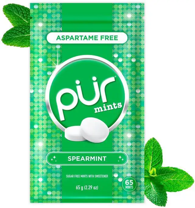 Main image of Spearmint, Xylitol Mints, No Artificial Flavor, 65 Count