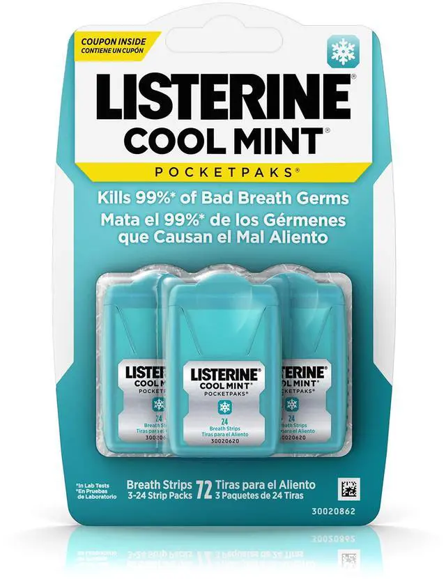 Main image of Pocketpaks Breath Strips, Cool Mint, 72 Count (Pack of 1)