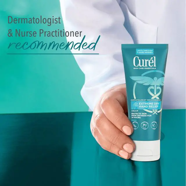 Alt view image 6 of 7 - Extreme Dry Hand Relief, Dermatologist Recommended, Long-Lasting Cream For Dry Hands, Paraben Free, Fragrance-Free Hand Lotion, 3 Oz, Pack of 3
