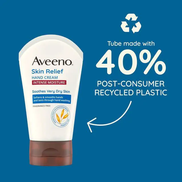Alt view image 3 of 7 - Skin Relief Intense Moisture Hand Cream with Soothing Prebiotic Oat for Dry and Sensitive Skin Cream Softens & Smooths Hands & Lasts Through Hand Washing, Fragrance-Free, 3.5 oz