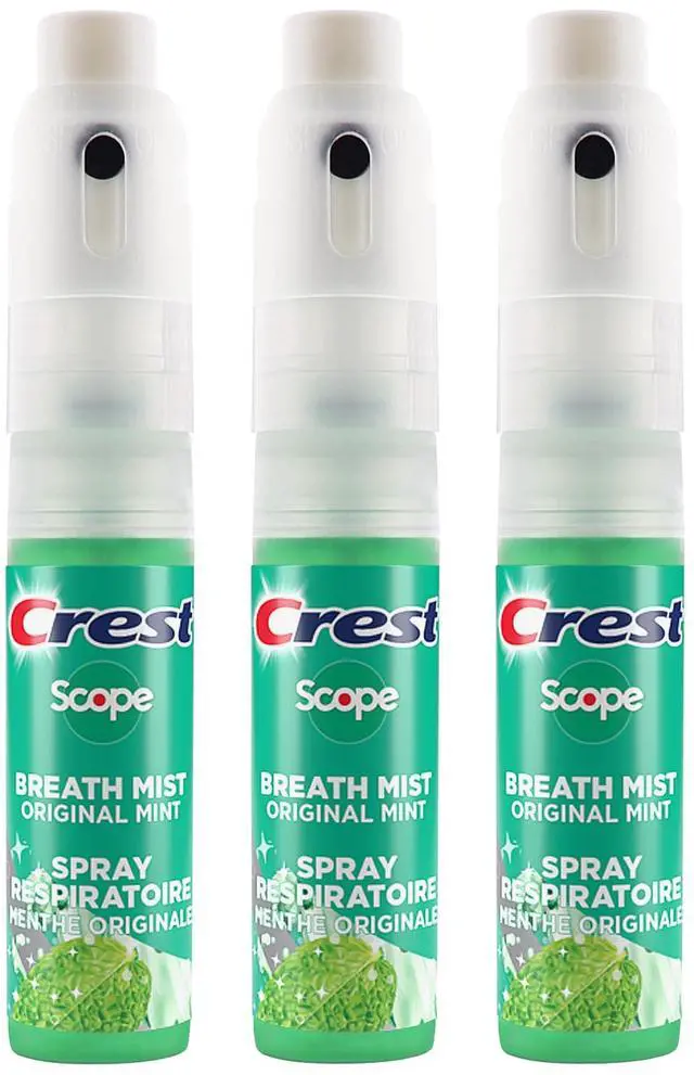 Alt view image 2 of 7 - Scope | One 3-Pack of Mint Breath Mist Sprays (3 Total Sprays) - 0.24 Ounce (7mL) Each 0.72 Ounces Total