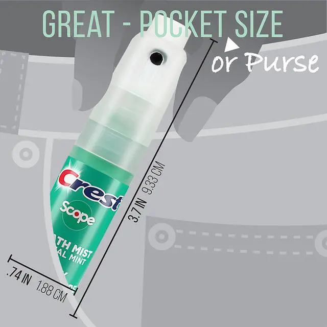 Alt view image 3 of 7 - Scope | One 3-Pack of Mint Breath Mist Sprays (3 Total Sprays) - 0.24 Ounce (7mL) Each 0.72 Ounces Total