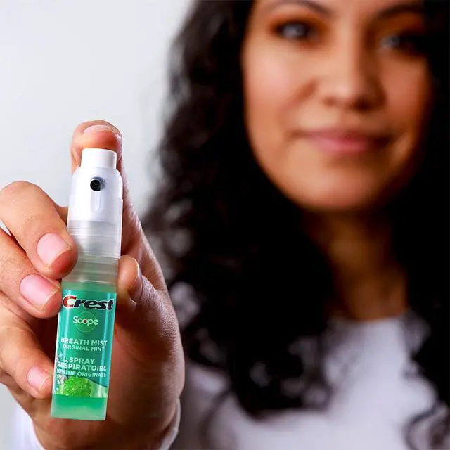 Alt view image 6 of 7 - Scope | One 3-Pack of Mint Breath Mist Sprays (3 Total Sprays) - 0.24 Ounce (7mL) Each 0.72 Ounces Total