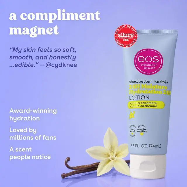Alt view image 3 of 7 - 24H Moisture Travel Body Lotion- Vanilla Cashmere, Travel Size Essential, Toiletries, Mini Body Lotion For Dry Skin, 2.5 fl oz