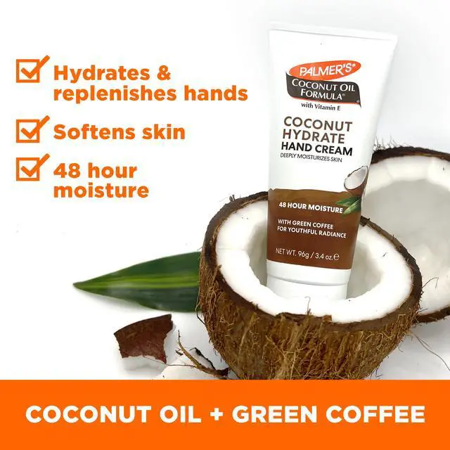 Alt view image 2 of 6 - Coconut Oil Hand Cream, Moisturizing Formula for Dry Skin (3.4 Oz)
