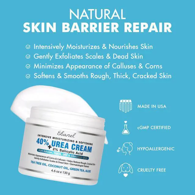 Alt view image 3 of 7 - Urea Cream 40% plus Salicylic Acid 2% for Dry Cracked Feet Skin