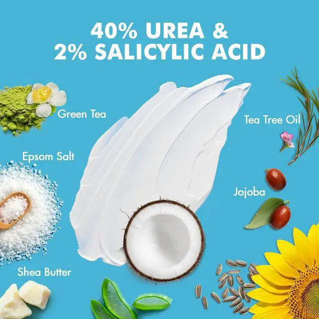 Alt view image 2 of 7 - Urea Cream 40% plus Salicylic Acid 2% for Dry Cracked Feet Skin