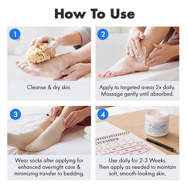 Alt view image 7 of 7 - Urea Cream 40% plus Salicylic Acid 2% for Dry Cracked Feet Skin
