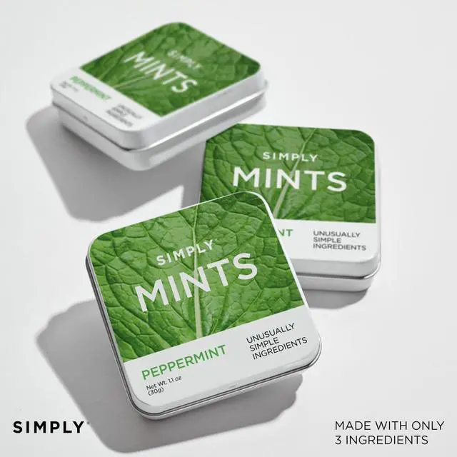 Alt view image 3 of 7 - MINTS Natural Peppermint Breath Mints, 6 Pack (180 Pieces), Made With Real Peppermint Oil | Aspartame-Free, Sorbitol-Free, Xylitol-Free, Vegan, Kosher, Non-GMO