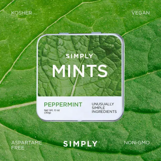Alt view image 4 of 7 - MINTS Natural Peppermint Breath Mints, 6 Pack (180 Pieces), Made With Real Peppermint Oil | Aspartame-Free, Sorbitol-Free, Xylitol-Free, Vegan, Kosher, Non-GMO