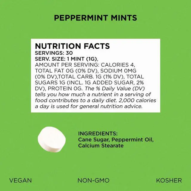 Alt view image 7 of 7 - MINTS Natural Peppermint Breath Mints, 6 Pack (180 Pieces), Made With Real Peppermint Oil | Aspartame-Free, Sorbitol-Free, Xylitol-Free, Vegan, Kosher, Non-GMO