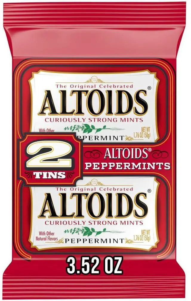 Main image of Peppermint Breath Mint Tins, 3.52 Oz (Pack of 2)