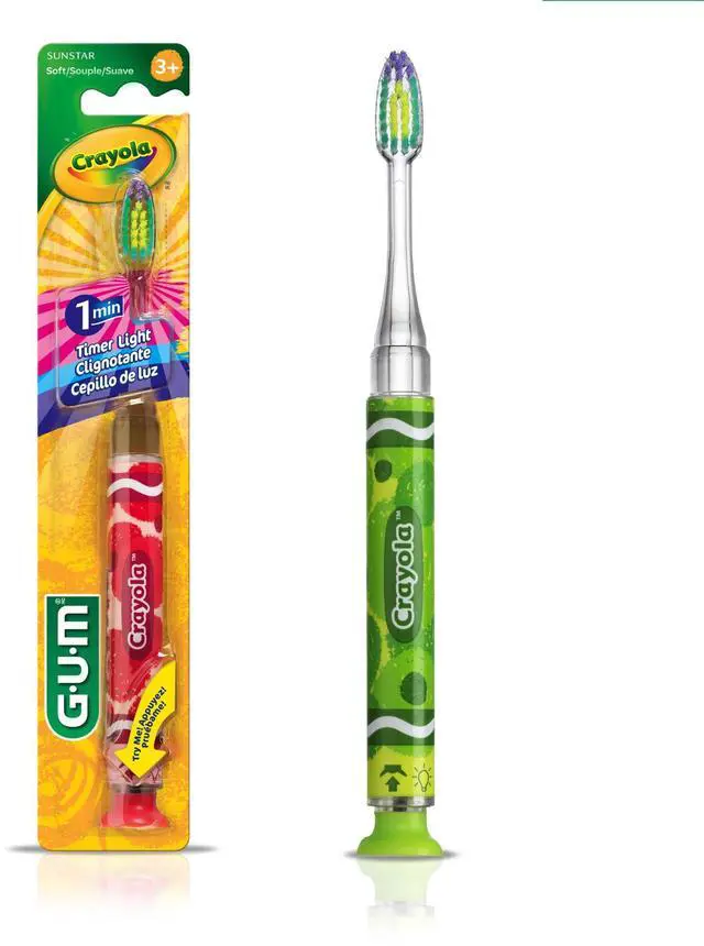 Main image of Crayola Timer Light Kids Soft Toothbrush, Ages 3+, 1 Count