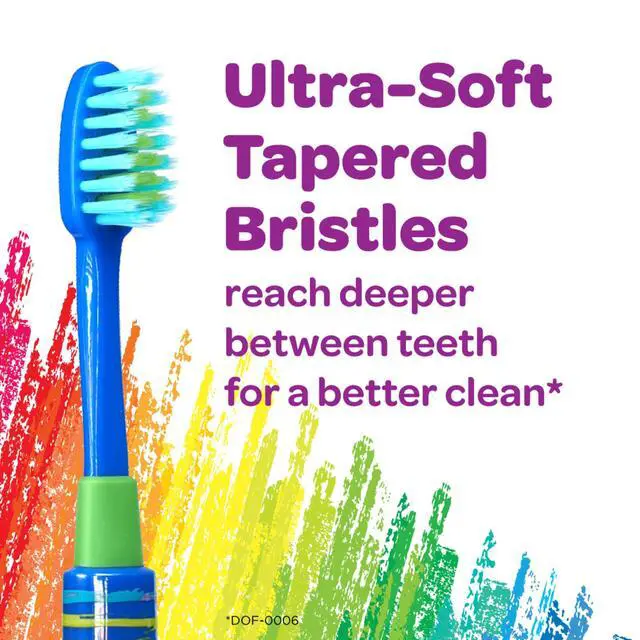 Alt view image 2 of 7 - Crayola Deep Clean Childrens Toothbrush, Extra Soft Toothbrush for Kids, Suction Cup Base, Ages 4+, 1 Count(Pack of 4)