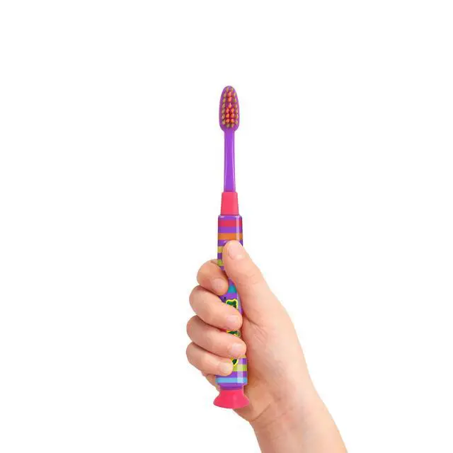 Alt view image 6 of 7 - Crayola Deep Clean Childrens Toothbrush, Extra Soft Toothbrush for Kids, Suction Cup Base, Ages 4+, 1 Count(Pack of 4)