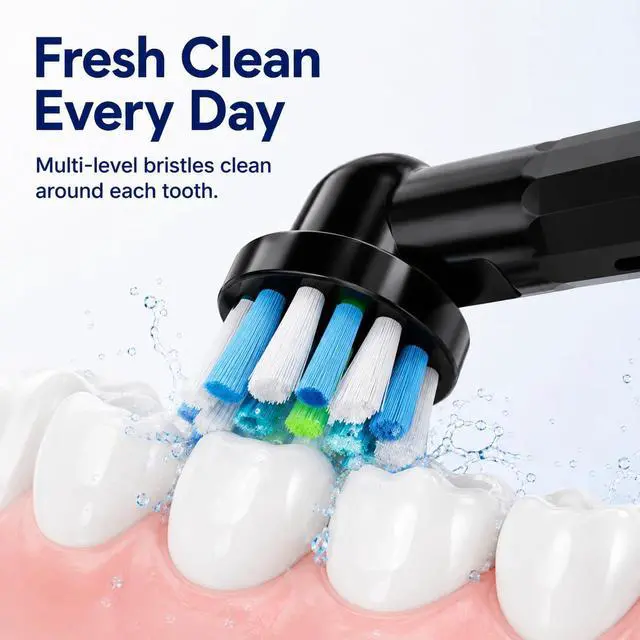 Alt view image 3 of 7 - Replacement Heads Compatible with Oral-B Pro 1000, Soft Bristles, 8 Pack