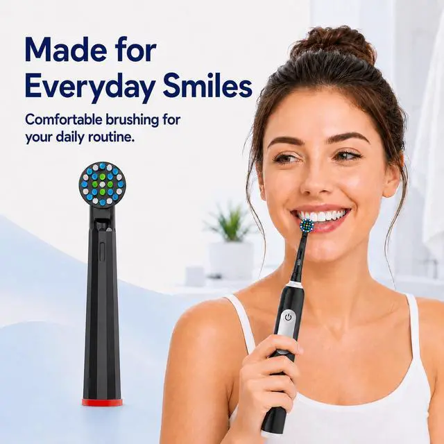 Alt view image 6 of 7 - Replacement Heads Compatible with Oral-B Pro 1000, Soft Bristles, 8 Pack