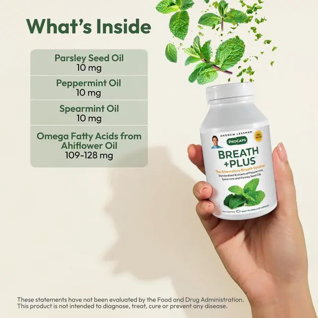 Alt view image 3 of 7 - ProCaps Breath Plus Internal Breath Freshener 60 Softgels