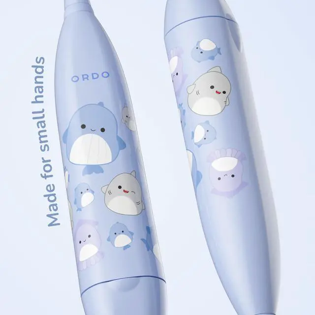Alt view image 2 of 7 - Squishmallows Toothbrush, Sonic Battery Toothbrushes for Kids, Soft Bristles, Extra Brush Head Inc, Gift for Kids Aged 4 Years and Up, Battery Included, Samir
