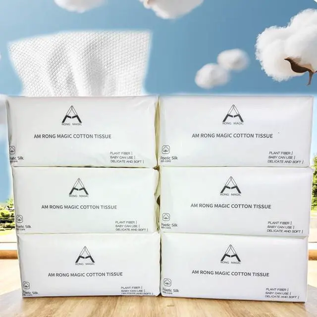Alt view image 7 of 7 - Cotton Facial Dry Wipes 100 Count, Deeply Cleansing Disposable Face Towel Cotton Tissue, Multi-Purpose for Skin Care, Facial Tissue for Cleansing, Skincare and Makeup Remover