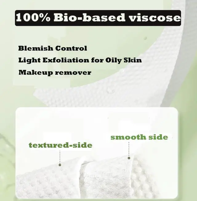 Alt view image 3 of 7 - Large PackDisposable Face Towels 160 Count,Hanging Design100% Bio-based Viscose Ultra Thick Face Towelettes,Dual-Texture,Single Use Face Towels Dry Wipes for Blemish or Sensitive Skin (160 count)