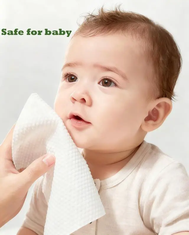 Alt view image 7 of 7 - Large PackDisposable Face Towels 160 Count,Hanging Design100% Bio-based Viscose Ultra Thick Face Towelettes,Dual-Texture,Single Use Face Towels Dry Wipes for Blemish or Sensitive Skin (160 count)