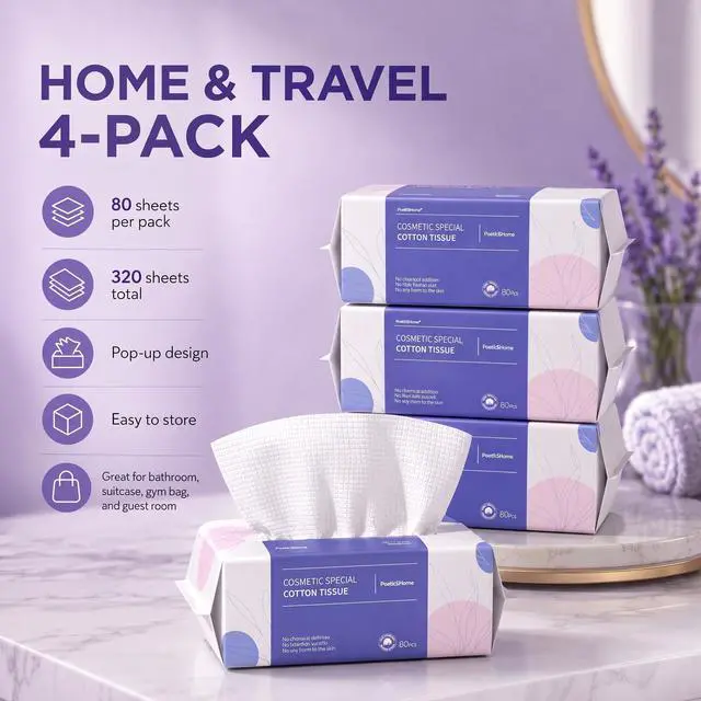 Alt view image 7 of 7 - Disposable Face Towels, Thick Yet Soft Cotton Dry Wipes, 1 Pack