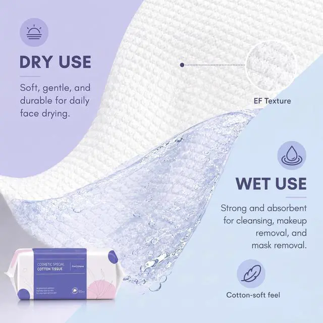 Alt view image 4 of 7 - Disposable Face Towels, Thick Yet Soft Cotton Dry Wipes, 1 Pack