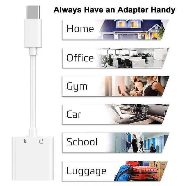 Alt view image 5 of 7 - MFi Certified USB C to 3.5mm Headphone and Charger Adapter, 3 Pack Type C to Aux Jack Dongle Cable Cord with PD 60W Fast Charging Dongle for iPhone 17/17 Pro/17 Pro Max/Air/16/16 Pro Max/15/15 Pro/15