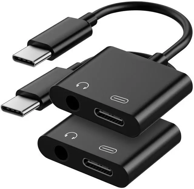 Main image of USB C to 3.5mm Headphone and Charger Adapter 2 Pack