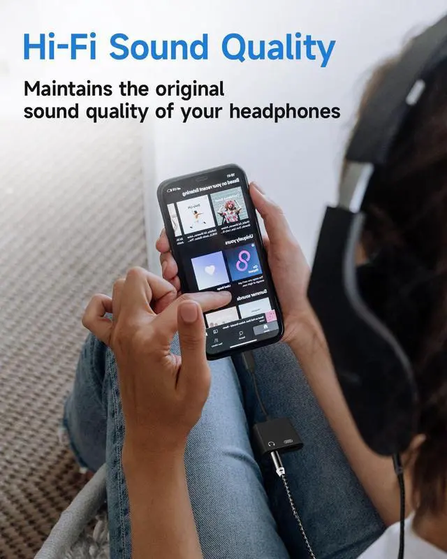 Alt view image 3 of 7 - USB C to 3.5mm Headphone and Charger Adapter 2 Pack