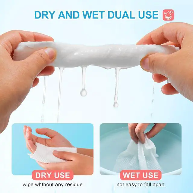 Alt view image 5 of 7 - Hanging Disposable Face Towels, 300 Count Large Disposable Face Wipes