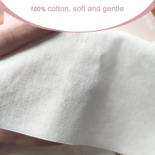 Alt view image 4 of 7 - Extra Thick Facial Cotton Tissue Dry Wipes, 100% Cotton 2 Pack