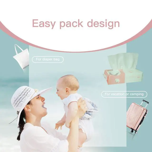 Alt view image 6 of 7 - Extra Thick Facial Cotton Tissue Dry Wipes, 100% Cotton 2 Pack