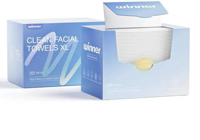 Main image of XL Disposable Face Towels, 100% Cotton, 110 Count (Pack of 2)