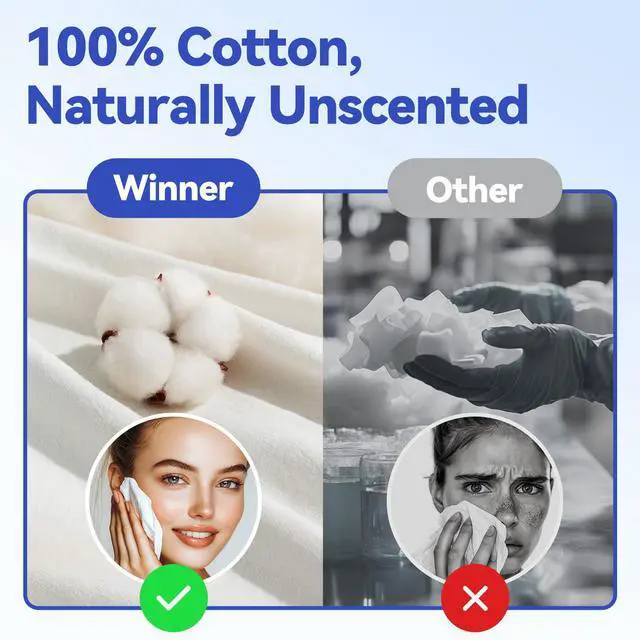 Alt view image 6 of 7 - XL Disposable Face Towels, 100% Cotton, 110 Count (Pack of 2)