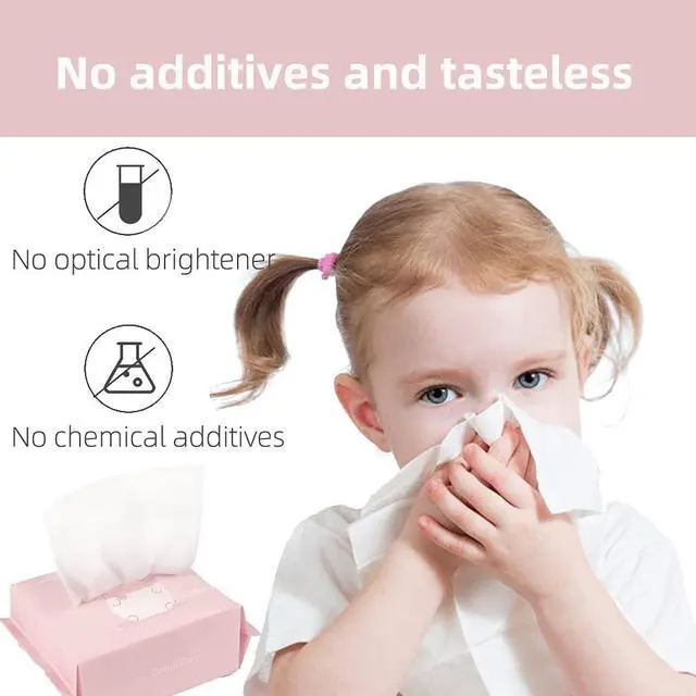 Alt view image 3 of 7 - Baby Dry Wipe,100% Cotton,dry wipe cotton tissues,baby sensitive skin,taking care of baby skin,7.9 x 4.7 in 6-Pack (600 Count)