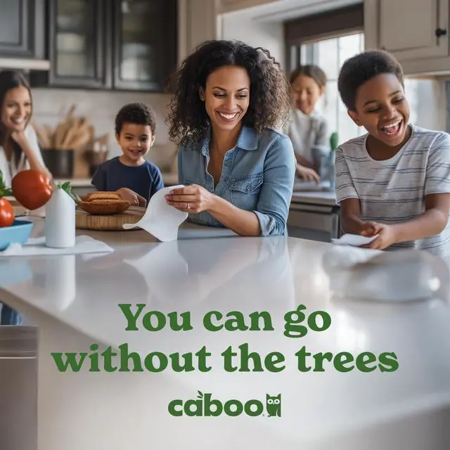 Alt view image 5 of 7 - Tree Free Paper Towels, 2 Rolls, Tree Free, Plastic Free, Earth Friendly, Sustainable Kitchen Paper Towels with Strong 2 Ply Sheets