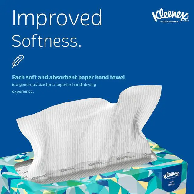 Alt view image 3 of 7 - KLEENEX Pop-Up Box Hand Towels, Paper, 9 x 10-1/2, 120/pack
