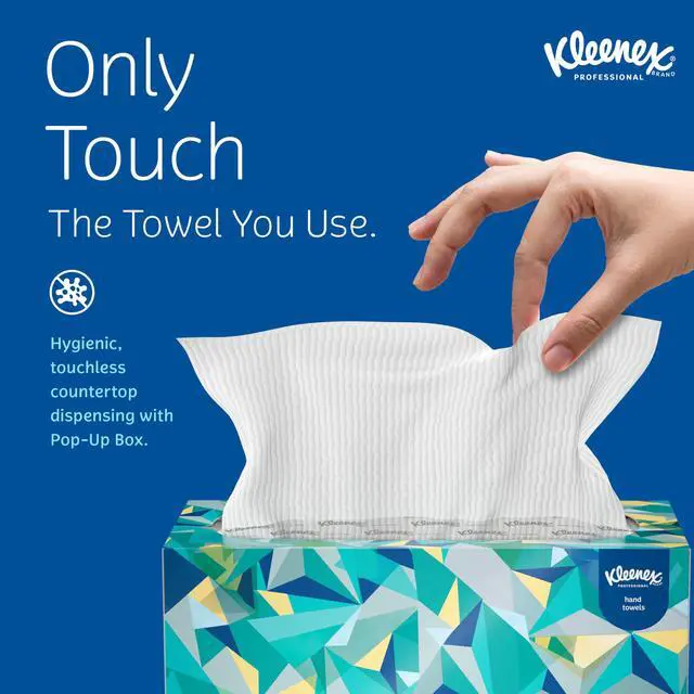 Alt view image 5 of 7 - KLEENEX Pop-Up Box Hand Towels, Paper, 9 x 10-1/2, 120/pack